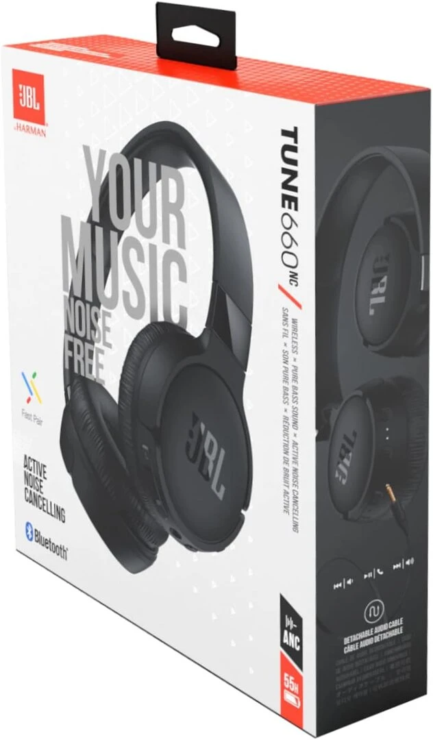 JBL Cuffie Bluetooth Tune 660NC T660NC +Mic Black JBL Cuffie Bluetooth Tune 660NC T660NC +Mic Black