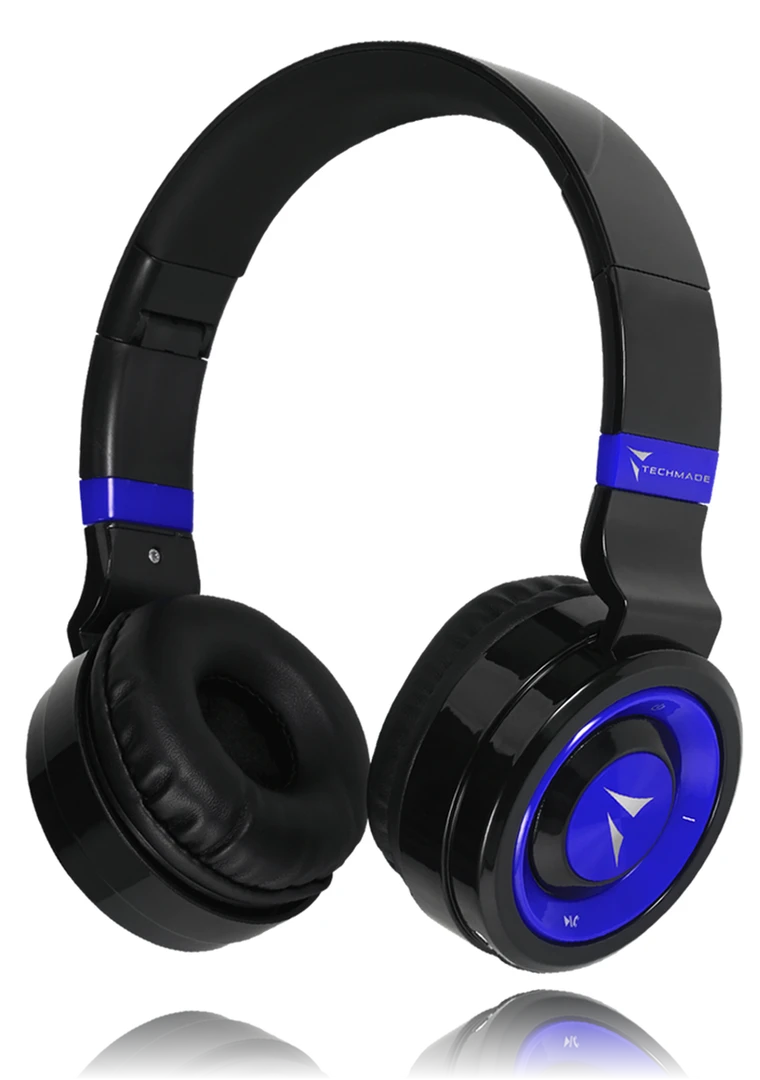 Techmade Cuffie Wireless BT+ Microfono Blue Techmade Cuffie Wireless BT+ Microfono Blue