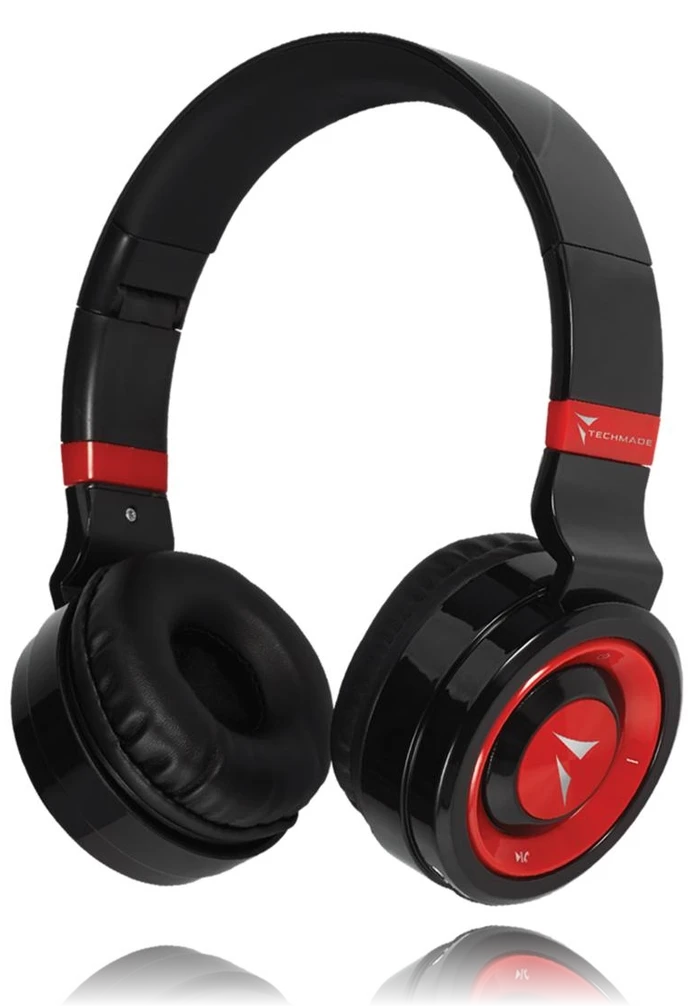 Techmade Cuffie Wireless BT+ Microfono Red Techmade Cuffie Wireless BT+ Microfono Red