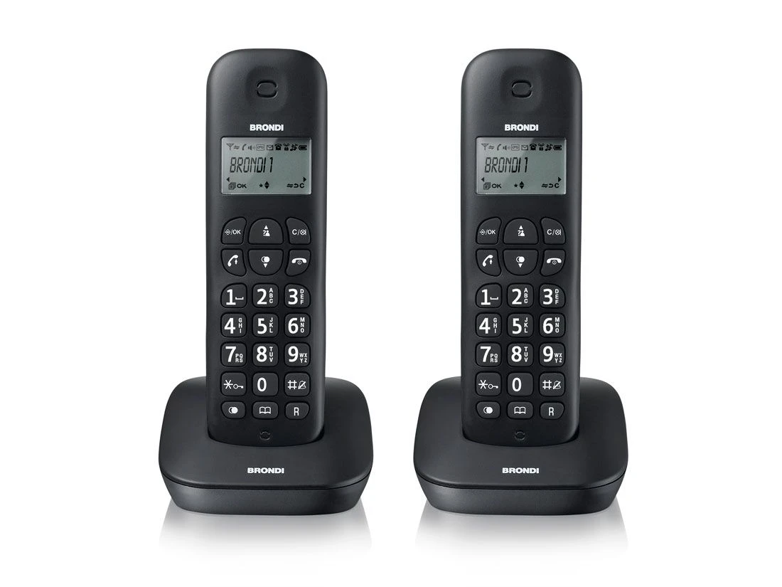TELEFONO CORDLESS BRONDI GALA TWIN NERO TELEFONO CORDLESS BRONDI GALA TWIN NERO